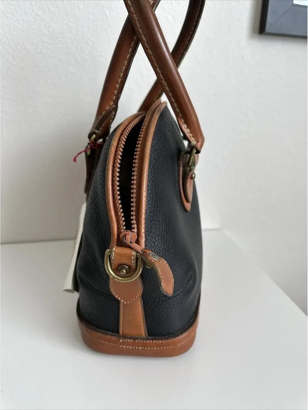 Vintage Dooney and Bourke D&B Norfolk All Weather Leather Satchel Handbag Purse - Picture 6 of 13